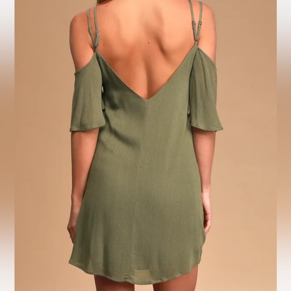 Lulu’s Olive Green Shift Dress - Picture 6 of 8